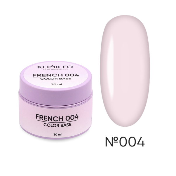 Камуфлирующая база Komilfo Color Base French №004 (розовая) HEMA/TPO free 30 мл