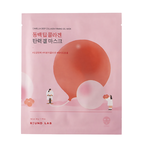 Гідрогелева маска з колагеном Round Lab Camellia Deep Collagen Firming Gel Mask 34 мл