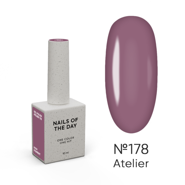Гель лак NAILS OF THE DAY Atelier № 178 темный пыльно-розовый 10 мл