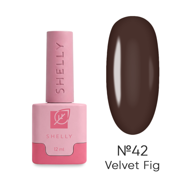 Гель лак Shelly Velvet Fig №42 темно-коричневий 12 мл